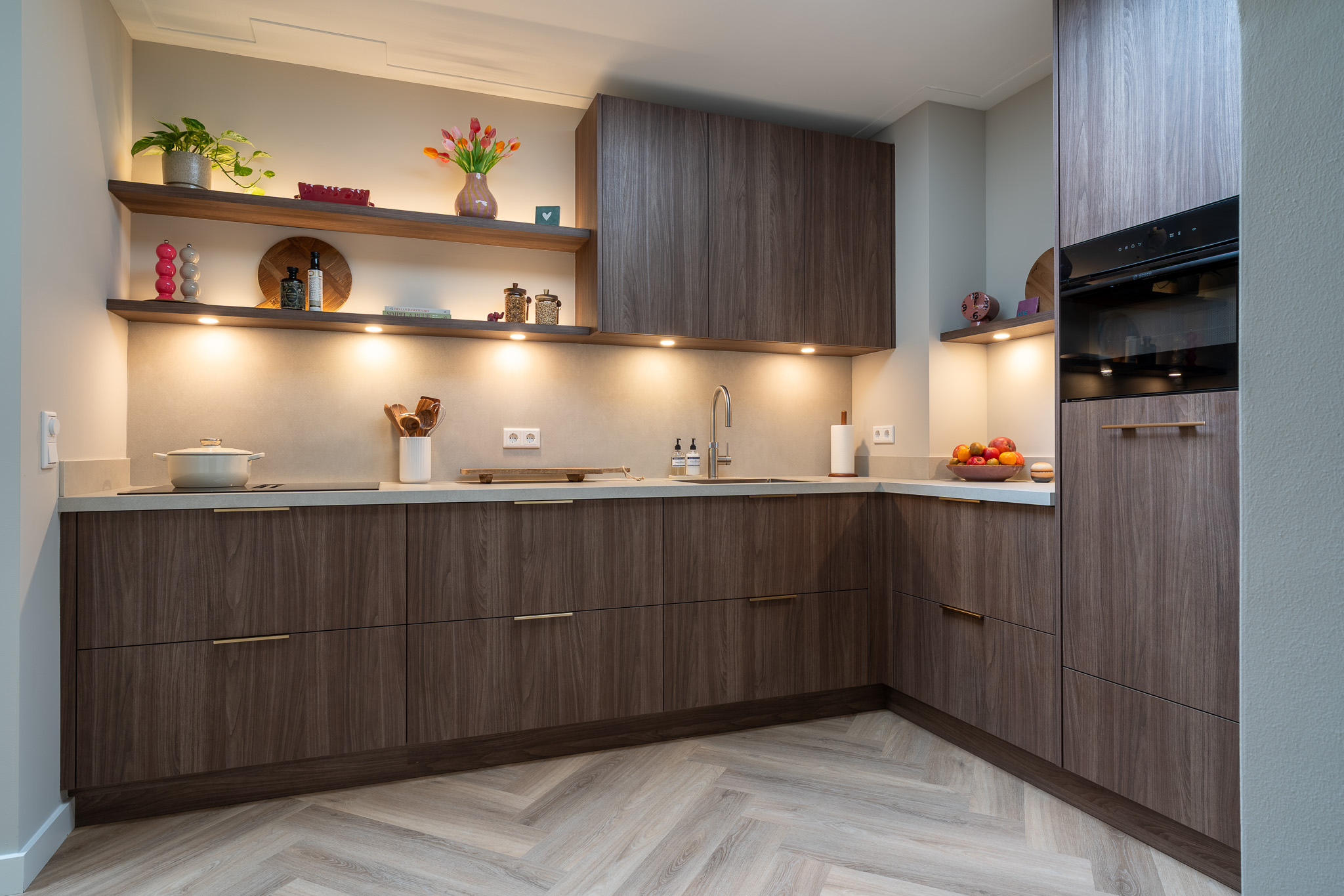 Keuken met warme uitstraling 